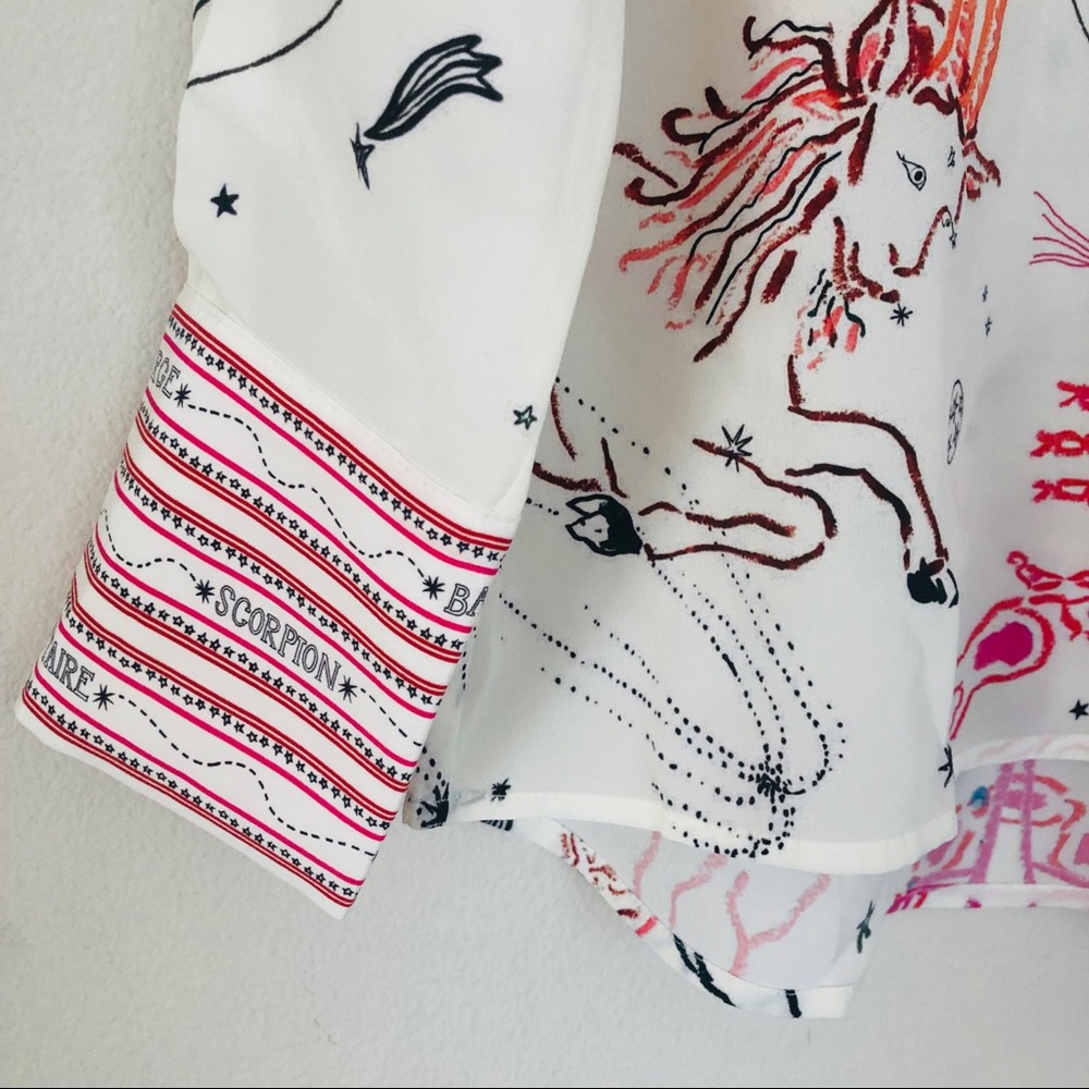 NWT Sézane Ann Astrology Blouse Size 38 - Picture 7 of 12